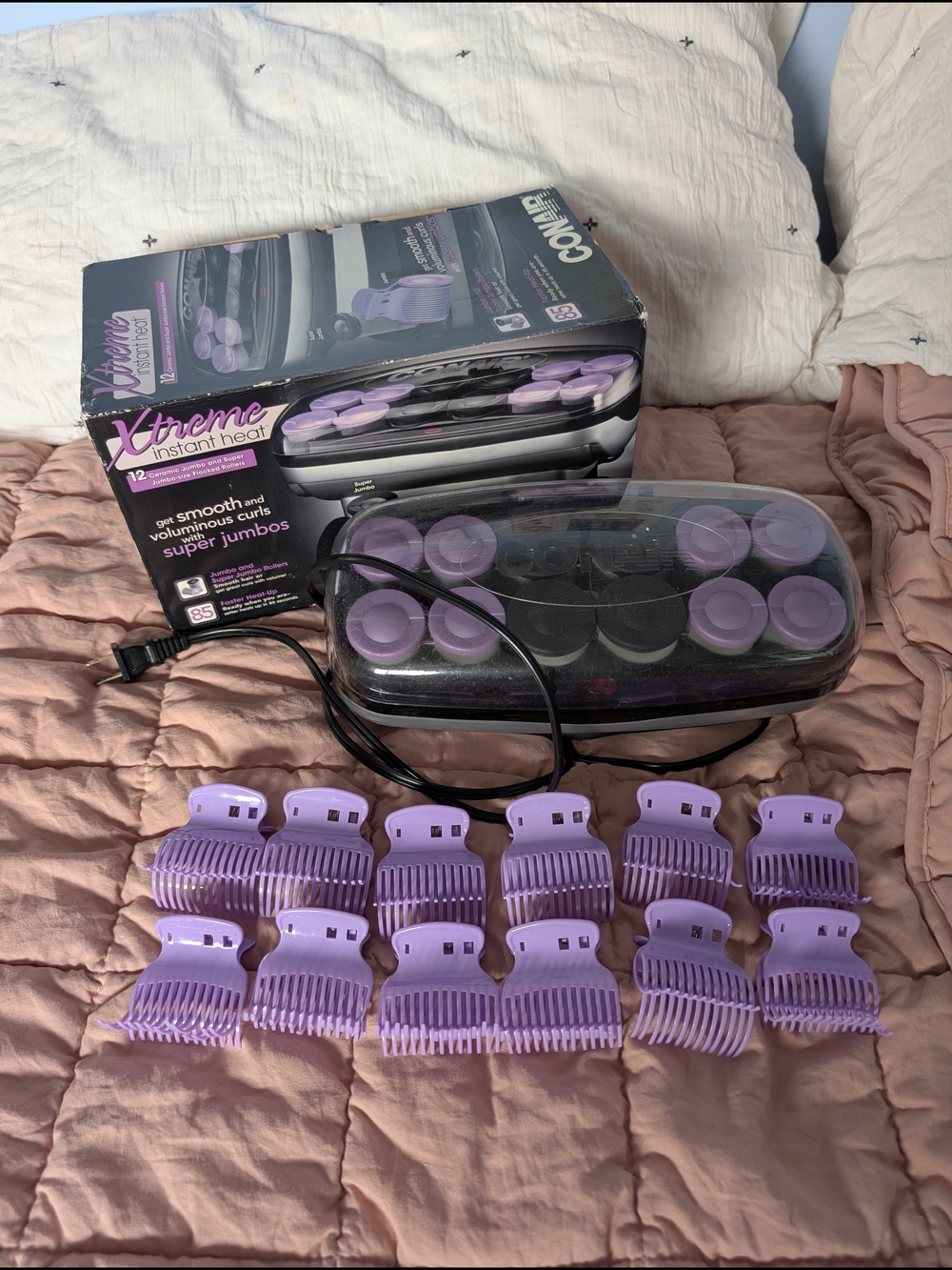 Conair Xtreme Instant Heat Jumbo Hot Rollers - Lavender